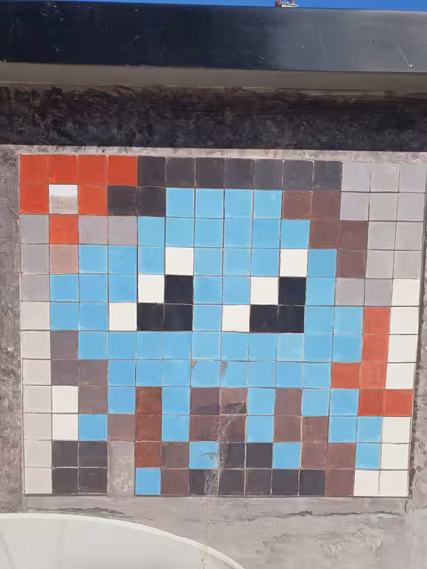 Picture of a mosaic on a wall